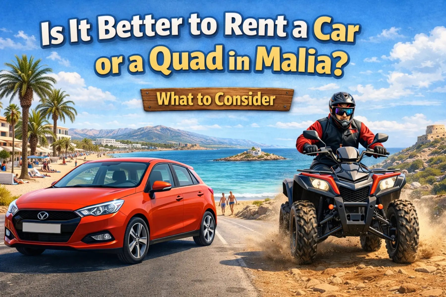 Is It Better to Rent a Car or a Quad in Malia?